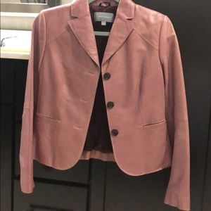 Genuine pink leather jacket